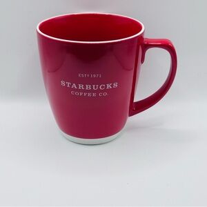 Starbucks Coffee Co. 2007 Red and White Collectible Ceramic Mug